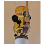 Handsome Polished Brass Stiffel Floor Lamp