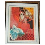 Alvar Suñol Sonata Rouge Lithograph, signed & numbered