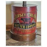Jersey Cream Butter Cookies Tin Folksy Table Lamp