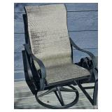 Cast Aluminum Scrolled Swivel Patio Chairs