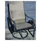 Cast Aluminum Scrolled Swivel Patio Chairs
