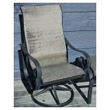 Cast Aluminum Scrolled Swivel Patio Chairs