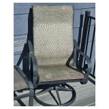Cast Aluminum Scrolled Swivel Patio Chairs