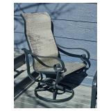 Cast Aluminum Scrolled Swivel Patio Chairs