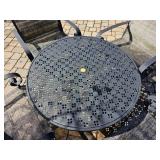Low Cast Aluminum Conversation Patio Table & Chairs