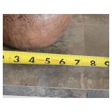 Art Pottery Brown Glaze Clay Bulb Vase signed J Ulrich