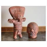 Vintage Mexico Terracotta Folk Art Figures
