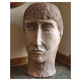 Large Clay Art Pottery Head Study