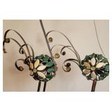Jeweled Metal Bird Garden Art Statues