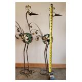 Jeweled Metal Bird Garden Art Statues