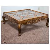 Brilliant Vintage Scallop Shell Carved Coffee Table - Heritage