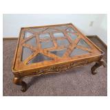 Brilliant Vintage Scallop Shell Carved Coffee Table - Heritage