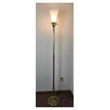 Brilliant Brass Stiffel Torchiere Floor Lamp