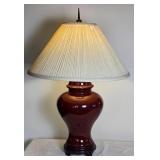Stylish Crimson Ginger Jar Table Lamp - A