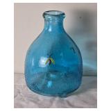 Adorable Blue Glass Insect Catcher Vase