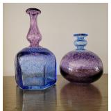 Kosta Boda Signed Bertil Vallien Art Glass Bud Vase, pair