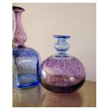 Kosta Boda Signed Bertil Vallien Art Glass Bud Vase, pair