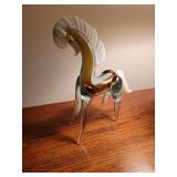 Murano Style Glass Horse Figurine