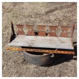 Antique metal and wood shelf