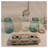 Lot of assorted Vintage Canning Jars