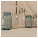 Lot of assorted Vintage Canning Jars