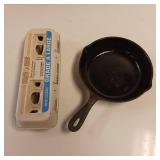 "No. 5" 8 1/8 inch wide Cast Iron Skillet