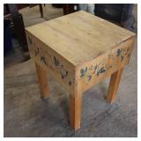 Wooden Butcher Block Style Kitchen Table