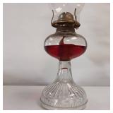 Vintage Oil Burning Lamp with Heavy Duty Glass