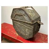 Three Large Antique Movie Reels in Canister