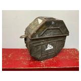 Three Large Antique Movie Reels in Canister