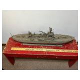 USS Texas Battleship Wood Model