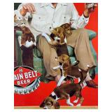 1943 Minneapolis Brewing Co. Grain Belt Beer Cardboard Standup Store Display