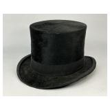 Antique Beaver Fur Black Top Hat