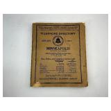 1927 Minneapolis Telephone Book Directory