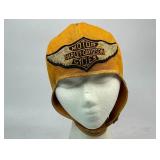 Vintage Harley Davidson Motor Cycle Skull Cap with Patch
