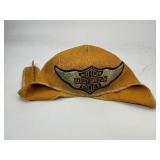 Vintage Harley Davidson Motor Cycle Skull Cap with Patch