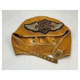 Vintage Harley Davidson Motor Cycle Skull Cap with Patch