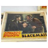 Four Edward G. Robinson Blackmail Movie Poster Cards