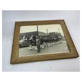 Framed Photo of the Budweiser Clydesdale Horses in St. Paul MN.