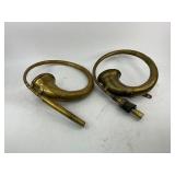 Two Brass Antique Car Horns