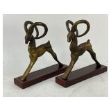 Pair of San Pacific Brass Gazelle Bookends