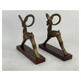 Pair of San Pacific Brass Gazelle Bookends