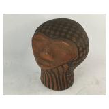 Tribal Native Clay Head Sculpture - Heavy - Origin Unknown