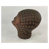 Tribal Native Clay Head Sculpture - Heavy - Origin Unknown