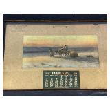 Framed 1911 Calendar J. H. Baxter Scenic Artist Winnipeg, MAN.