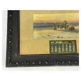 Framed 1911 Calendar J. H. Baxter Scenic Artist Winnipeg, MAN.