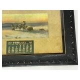 Framed 1911 Calendar J. H. Baxter Scenic Artist Winnipeg, MAN.