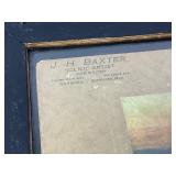 Framed 1911 Calendar J. H. Baxter Scenic Artist Winnipeg, MAN.