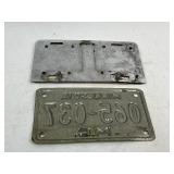 Two Motorcycle License Plates - 1976 Minnesota, 1984 Pennsylvania