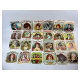 24 Antique Cigar Box Labels Lot 2